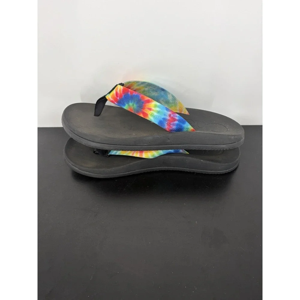 Chaco Men's Chillos Flip Flop Size 9 Dark tie Dye Multicolor